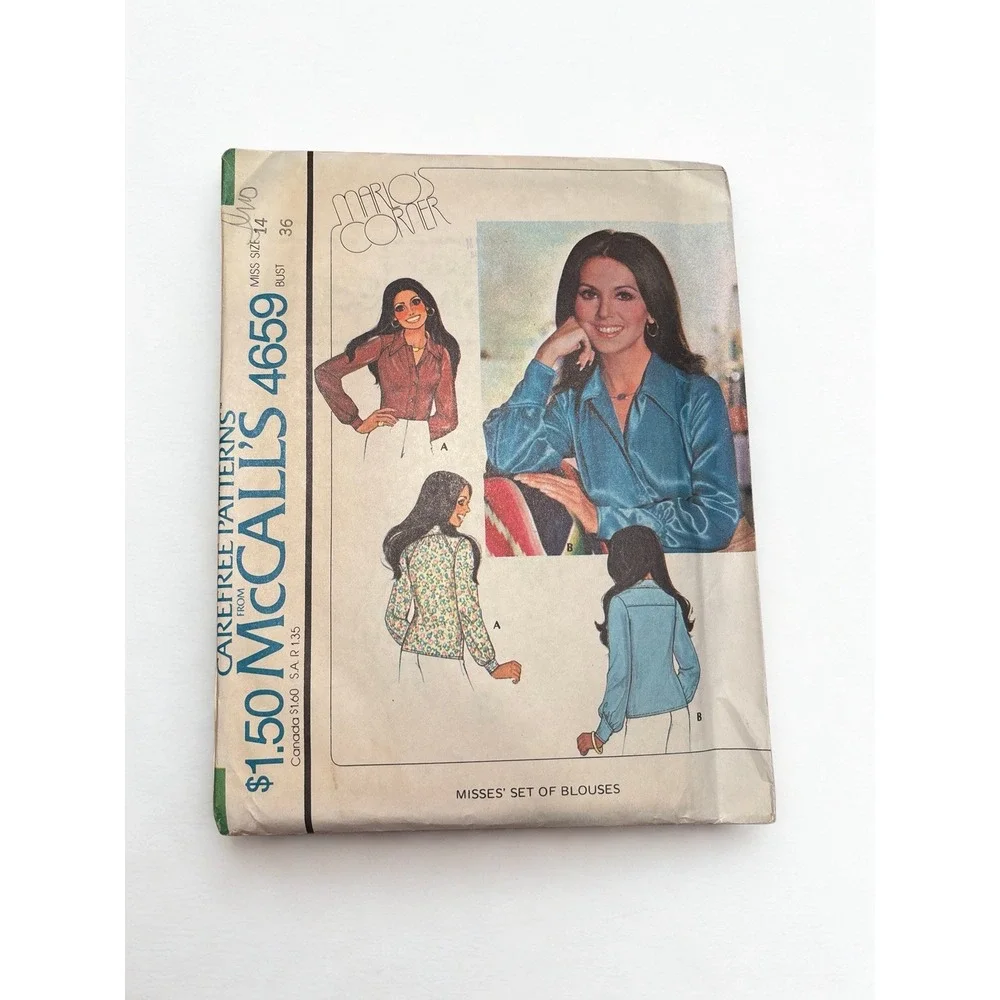 Blouse Shirt Top 14 McCalls 4659 Sewing Pattern Cut McCall's VTG Marios Western